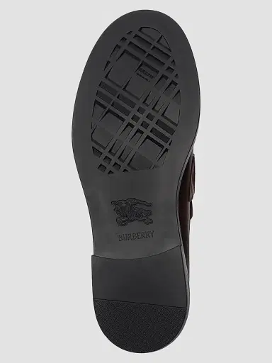 Burberry Men's Pembroke Checked Leather Loafers - Tabacco Beige | Thumbnail 5 Burberry Men's Pembroke Checked Leather Loafers - Tabacco Beige | Thumbnail 5