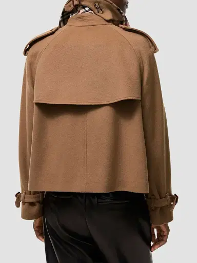 Burberry Women's Mayfair Cashmere Crop Trench Jacket - Camel | Thumbnail 3 Burberry Women's Mayfair Cashmere Crop Trench Jacket - Camel | Thumbnail 3