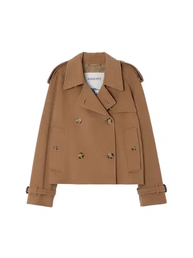 Burberry Women's Mayfair Cashmere Crop Trench Jacket - Camel | Thumbnail 1 Burberry Women's Mayfair Cashmere Crop Trench Jacket - Camel | Thumbnail 1