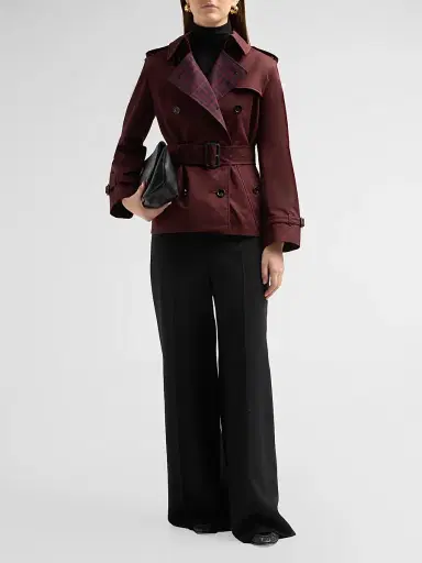 Burberry Women's Lakefield Garbadine Trench Jacket - Mahogany | Thumbnail 2 Burberry Women's Lakefield Garbadine Trench Jacket - Mahogany | Thumbnail 2