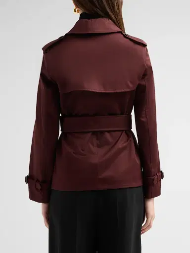 Burberry Women's Lakefield Garbadine Trench Jacket - Mahogany | Thumbnail 3 Burberry Women's Lakefield Garbadine Trench Jacket - Mahogany | Thumbnail 3