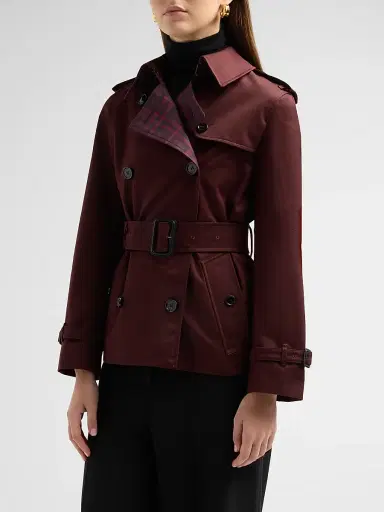 Burberry Women's Lakefield Garbadine Trench Jacket - Mahogany | Thumbnail 4 Burberry Women's Lakefield Garbadine Trench Jacket - Mahogany | Thumbnail 4