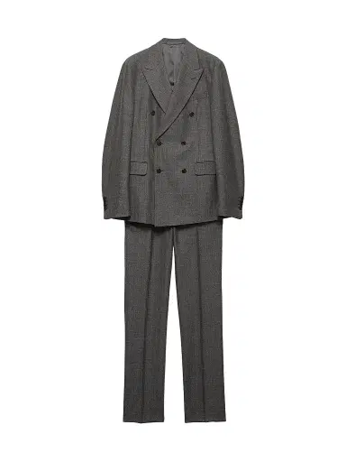 Prada Men's Double-Breasted Wool Suit - Grey | Thumbnail 1 Prada Men's Double-Breasted Wool Suit - Grey | Thumbnail 1