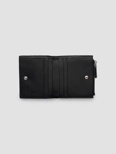 Prada Men's Leather Wallet - Black | Thumbnail 2 Prada Men's Leather Wallet - Black | Thumbnail 2