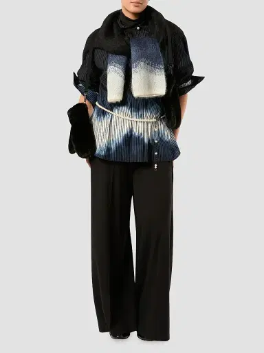 Marina Rinaldi Women's Poplin Shirt - Blue Black - Size 20 | Thumbnail 2 Marina Rinaldi Women's Poplin Shirt - Blue Black - Size 20 | Thumbnail 2