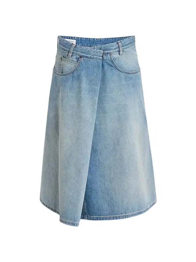 Women's Wrap A-Line Denim Midi Skirt Women's Wrap A-Line Denim Midi Skirt