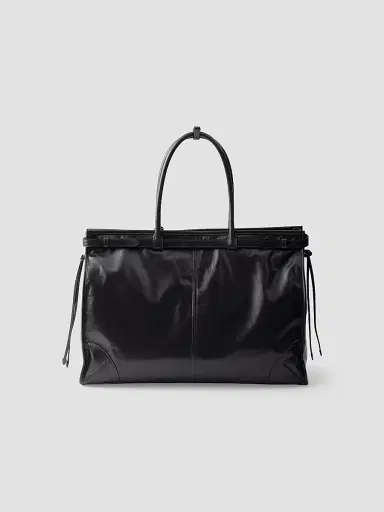 Prada Men's Bonnie Leather Tote Bag - Black | Thumbnail 3 Prada Men's Bonnie Leather Tote Bag - Black | Thumbnail 3
