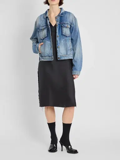 Maison Margiela Women's Faded Denim Jacket - Blue Denim Vintage | Thumbnail 2 Maison Margiela Women's Faded Denim Jacket - Blue Denim Vintage | Thumbnail 2
