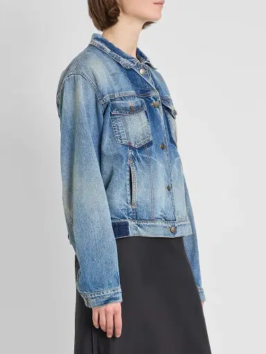Maison Margiela Women's Faded Denim Jacket - Blue Denim Vintage | Thumbnail 3 Maison Margiela Women's Faded Denim Jacket - Blue Denim Vintage | Thumbnail 3