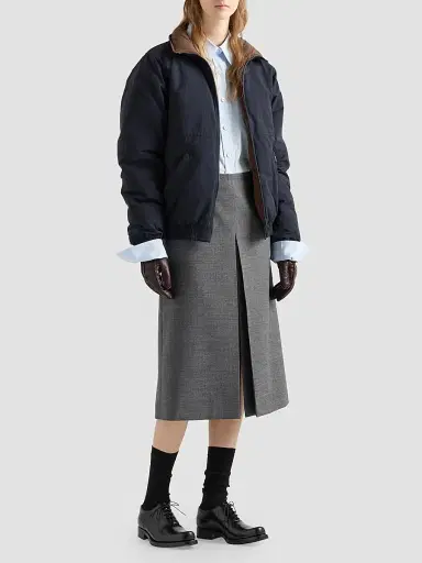 Prada Women's Reversible Nylon Down Jacket | Thumbnail 2 Prada Women's Reversible Nylon Down Jacket | Thumbnail 2