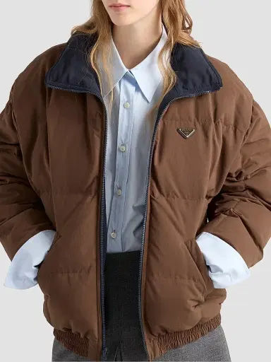 Prada Women's Reversible Nylon Down Jacket | Thumbnail 6 Prada Women's Reversible Nylon Down Jacket | Thumbnail 6