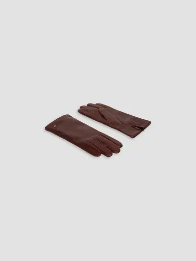 Max Mara Women's Nappa Leather Gloves - Bordeaux | Thumbnail 2 Max Mara Women's Nappa Leather Gloves - Bordeaux | Thumbnail 2