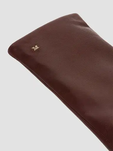 Max Mara Women's Nappa Leather Gloves - Bordeaux | Thumbnail 3 Max Mara Women's Nappa Leather Gloves - Bordeaux | Thumbnail 3