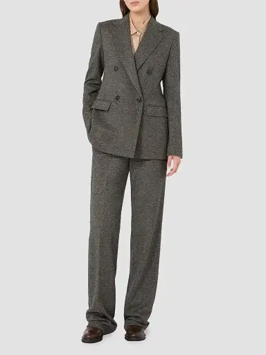 Max Mara Women's Double Breasted Jacquard Jersey Blazer - Camel - Size 16 | Thumbnail 2 Max Mara Women's Double Breasted Jacquard Jersey Blazer - Camel - Size 16 | Thumbnail 2