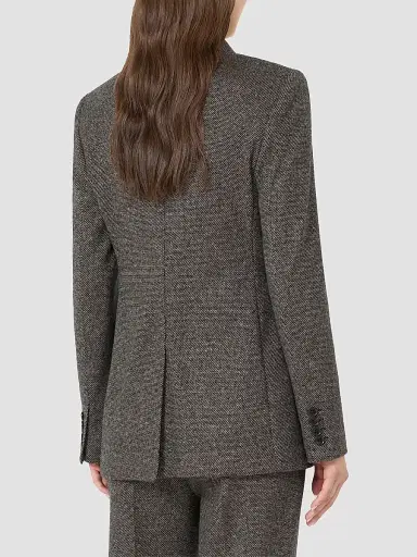 Max Mara Women's Double Breasted Jacquard Jersey Blazer - Camel - Size 16 | Thumbnail 4 Max Mara Women's Double Breasted Jacquard Jersey Blazer - Camel - Size 16 | Thumbnail 4