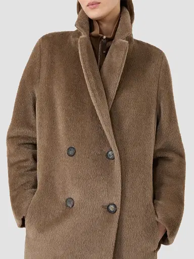 Max Mara Women's Alpaca and Wool Midi Coat - Honey | Thumbnail 5 Max Mara Women's Alpaca and Wool Midi Coat - Honey | Thumbnail 5