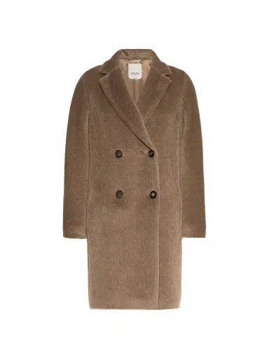 Max Mara Women's Alpaca and Wool Midi Coat - Honey | Thumbnail 1 Max Mara Women's Alpaca and Wool Midi Coat - Honey | Thumbnail 1