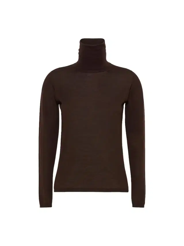 Women's Wool Yarn Polo Neck Sweater - Dark Brown Women's Wool Yarn Polo Neck Sweater - Dark Brown