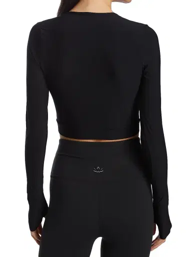 Commando Women's Wrap Long Sleeve Cropped Top - Black | Thumbnail 5 Commando Women's Wrap Long Sleeve Cropped Top - Black | Thumbnail 5