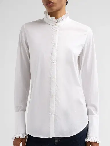 Nili Lotan Women's Elio Cotton Shirt - White | Thumbnail 5 Nili Lotan Women's Elio Cotton Shirt - White | Thumbnail 5
