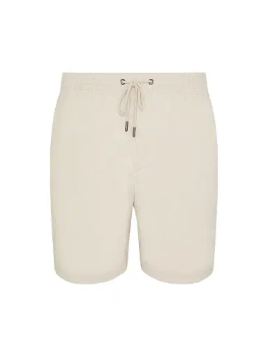 Onia Men's Stretch Linen-Blend Drawstring Shorts - Stone | Thumbnail 1 Onia Men's Stretch Linen-Blend Drawstring Shorts - Stone | Thumbnail 1