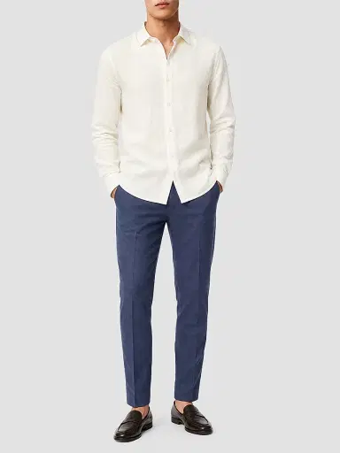 Onia Men's Stretch Linen-Blend Shirt - White | Thumbnail 2 Onia Men's Stretch Linen-Blend Shirt - White | Thumbnail 2