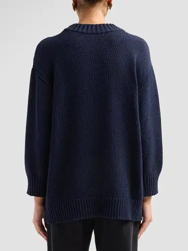 L'Agence Women's Loden Cotton Crewneck Sweater | Thumbnail 3 L'Agence Women's Loden Cotton Crewneck Sweater | Thumbnail 3