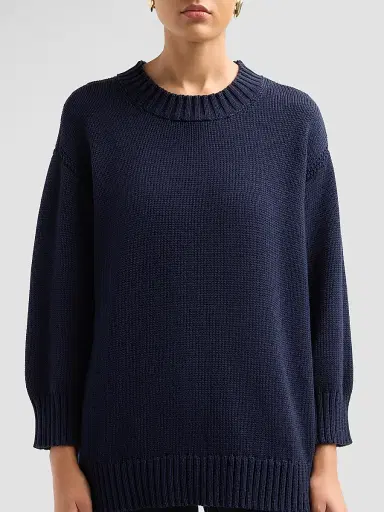 L'Agence Women's Loden Cotton Crewneck Sweater | Thumbnail 5 L'Agence Women's Loden Cotton Crewneck Sweater | Thumbnail 5