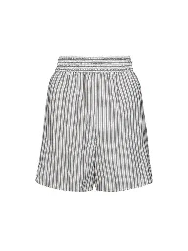 TWP Women's His Trunks Striped Silk Shorts - Turkish Coffee | Thumbnail 1 TWP Women's His Trunks Striped Silk Shorts - Turkish Coffee | Thumbnail 1