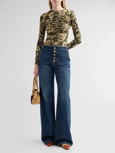 Ulla Johnson Women's Asha Floral Jersey Top | Thumbnail 2 Ulla Johnson Women's Asha Floral Jersey Top | Thumbnail 2
