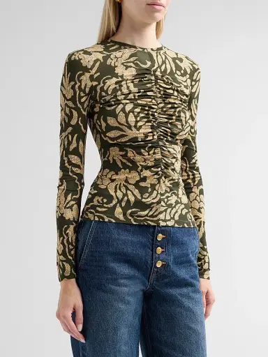 Ulla Johnson Women's Asha Floral Jersey Top | Thumbnail 4 Ulla Johnson Women's Asha Floral Jersey Top | Thumbnail 4
