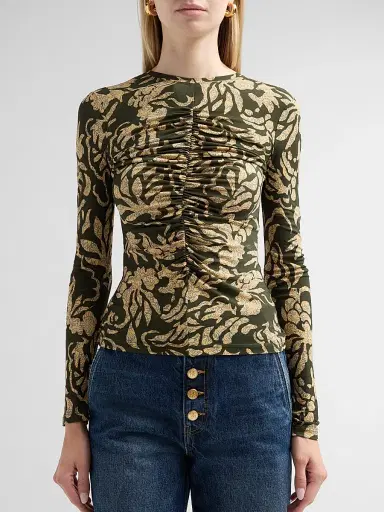 Ulla Johnson Women's Asha Floral Jersey Top | Thumbnail 5 Ulla Johnson Women's Asha Floral Jersey Top | Thumbnail 5