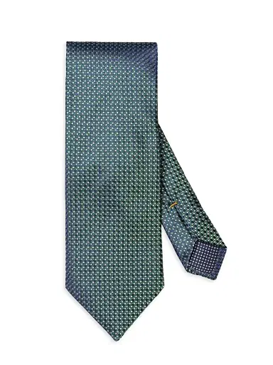 Eton Men's Micro Circle Silk Tie - Dark Green | Thumbnail 1 Eton Men's Micro Circle Silk Tie - Dark Green | Thumbnail 1