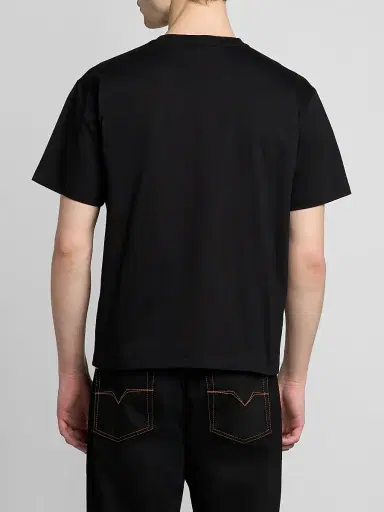 Versace Men's Logo Cotton Crewneck T-Shirt - Black | Thumbnail 3 Versace Men's Logo Cotton Crewneck T-Shirt - Black | Thumbnail 3