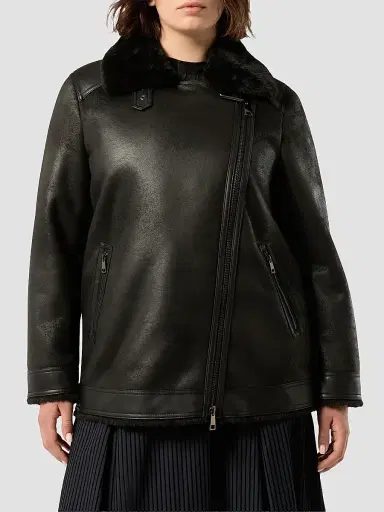 Marina Rinaldi Women's Fluffy Textured Heavy Jacket | Thumbnail 3 Marina Rinaldi Women's Fluffy Textured Heavy Jacket | Thumbnail 3