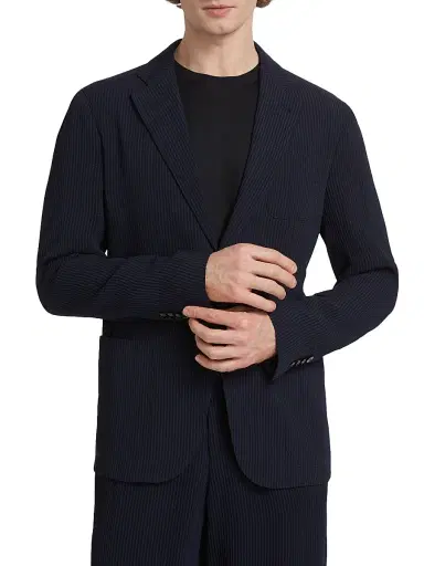Giorgio Armani Men's Upton Seersucker Jacket | Thumbnail 3 Giorgio Armani Men's Upton Seersucker Jacket | Thumbnail 3