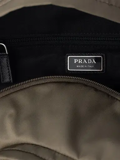 Prada Men's Re-Nylon and Saffiano Leather Backpack - Grey | Thumbnail 8 Prada Men's Re-Nylon and Saffiano Leather Backpack - Grey | Thumbnail 8