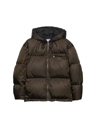 Prada Women's Nylon Down Jacket - Brown | Thumbnail 1 Prada Women's Nylon Down Jacket - Brown | Thumbnail 1