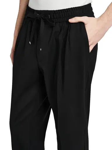 Dolce & Gabbana Men's Elasticized Stretch-Wool Straight-Leg Trousers - Nero | Thumbnail 6 Dolce & Gabbana Men's Elasticized Stretch-Wool Straight-Leg Trousers - Nero | Thumbnail 6