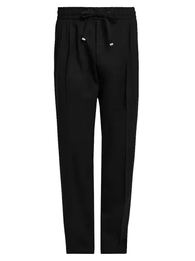 Dolce & Gabbana Men's Elasticized Stretch-Wool Straight-Leg Trousers - Nero | Thumbnail 1 Dolce & Gabbana Men's Elasticized Stretch-Wool Straight-Leg Trousers - Nero | Thumbnail 1