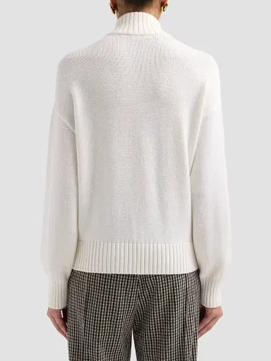 Fabiana Filippi Women's Merino Wool Zip-Up Cardigan - Rafia | Thumbnail 3 Fabiana Filippi Women's Merino Wool Zip-Up Cardigan - Rafia | Thumbnail 3