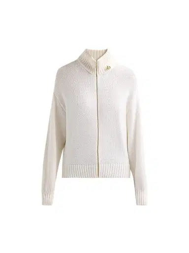 Fabiana Filippi Women's Merino Wool Zip-Up Cardigan - Rafia | Thumbnail 1 Fabiana Filippi Women's Merino Wool Zip-Up Cardigan - Rafia | Thumbnail 1