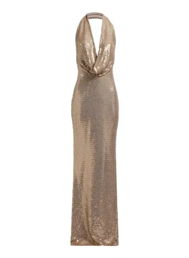 Elie Saab Sequined Jersey Long Dress | Thumbnail 1 Elie Saab Sequined Jersey Long Dress | Thumbnail 1