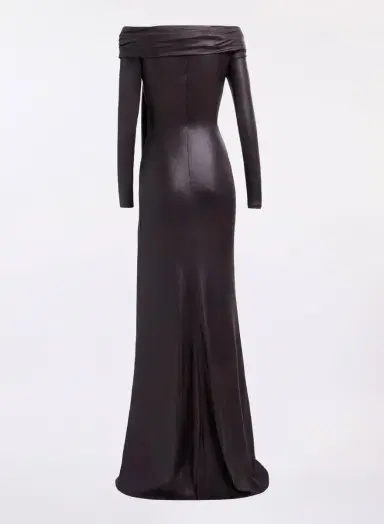 Elie Saab Off-the-Shoulder Leather Effect Dress | Thumbnail 5 Elie Saab Off-the-Shoulder Leather Effect Dress | Thumbnail 5