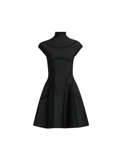 Alexander McQueen Women's Volume Fit & Flare Mini Dress | Thumbnail 1 Alexander McQueen Women's Volume Fit & Flare Mini Dress | Thumbnail 1