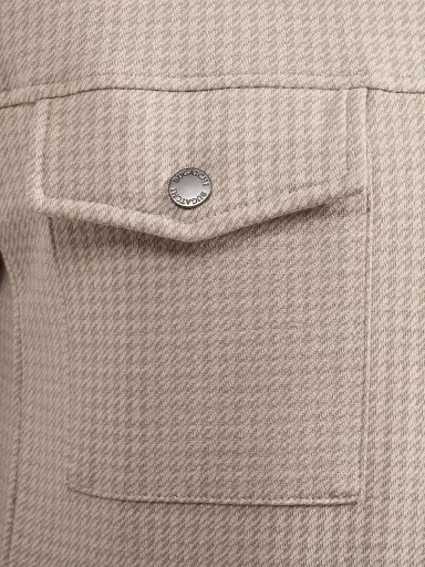 Bugatchi Men's Houndstooth Full-Zip Jacket - Cobblestone | Thumbnail 6 Bugatchi Men's Houndstooth Full-Zip Jacket - Cobblestone | Thumbnail 6