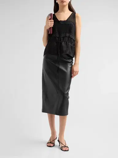3.1 Phillip Lim Women's Lace-Trim Satin Camisole - Black | Thumbnail 2 3.1 Phillip Lim Women's Lace-Trim Satin Camisole - Black | Thumbnail 2