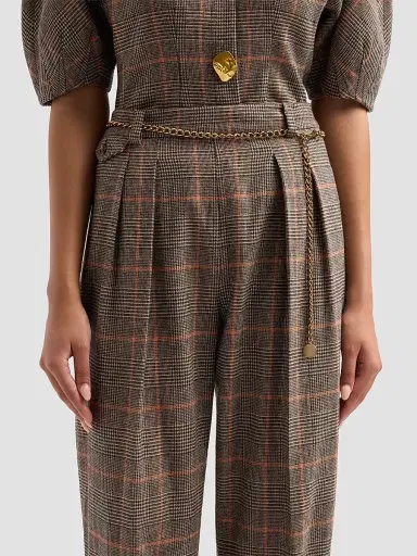Cara Cara Women's Emerson Plaid Wool Tapered Pants | Thumbnail 5 Cara Cara Women's Emerson Plaid Wool Tapered Pants | Thumbnail 5