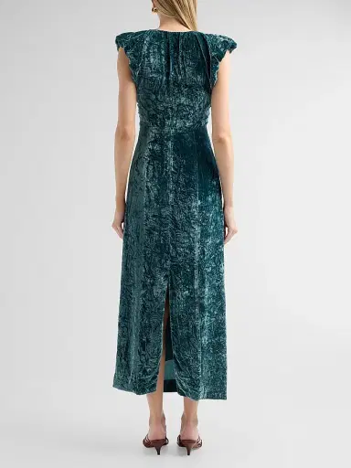 Ulla Johnson Women's Astra Crushed Velvet Column Maxi Dress | Thumbnail 3 Ulla Johnson Women's Astra Crushed Velvet Column Maxi Dress | Thumbnail 3
