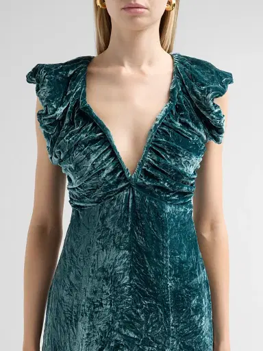 Ulla Johnson Women's Astra Crushed Velvet Column Maxi Dress | Thumbnail 5 Ulla Johnson Women's Astra Crushed Velvet Column Maxi Dress | Thumbnail 5